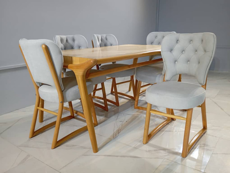 میز و صندلی ناهار خوری مدل میشل 6 نفره از تولیدی بامبو
