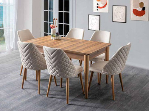 میز صندلی تمام پارچه مدل لاکچری