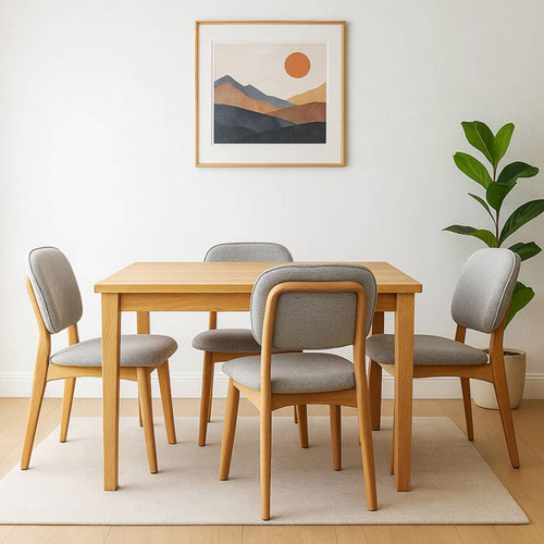 ست میز و صندلی چوبی 4 نفره